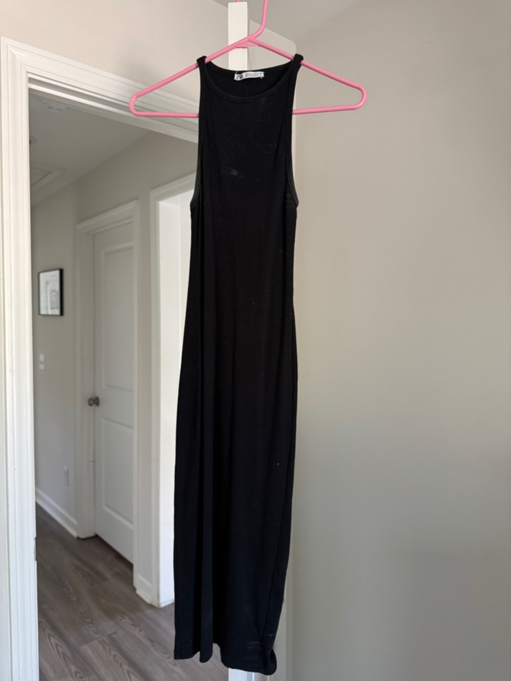 Zara Black Sleeveless midi Dress